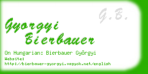 gyorgyi bierbauer business card